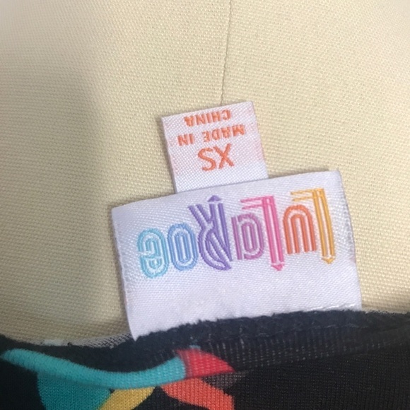 NWT LuLaRoe Bright and Black Floral Irma- XS- NWT - Picture 3 of 7